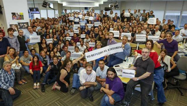 Periodistas de La Nación publicaron un repudio al editorial de ayer