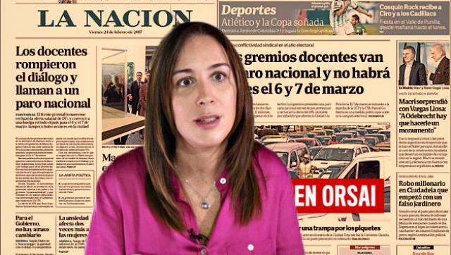 El Gobierno desplegó el operativo contra los docentes y los culpa por el paro