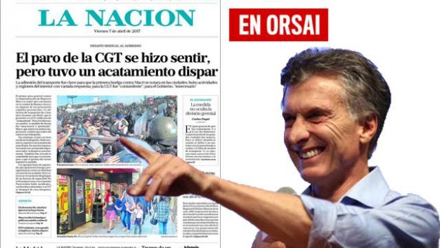 El premio a la portada más ultra macrista se lo lleva La Nación