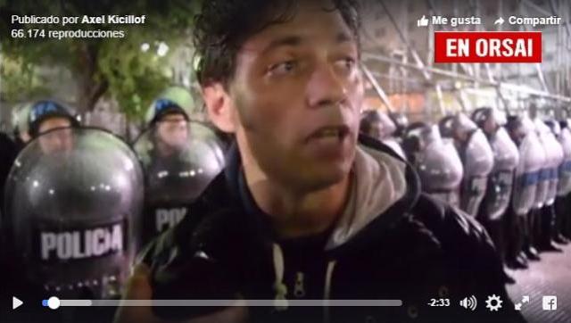 Axel Kicillof sobre la represión, desde el lugar de los hechos