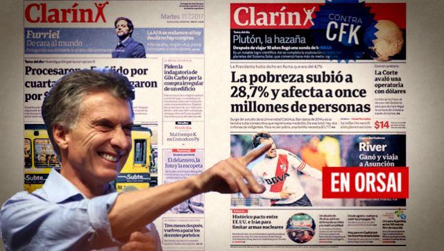 Ahora la UCA informa sobre pobreza y Clarín sigue con el kichnerismo