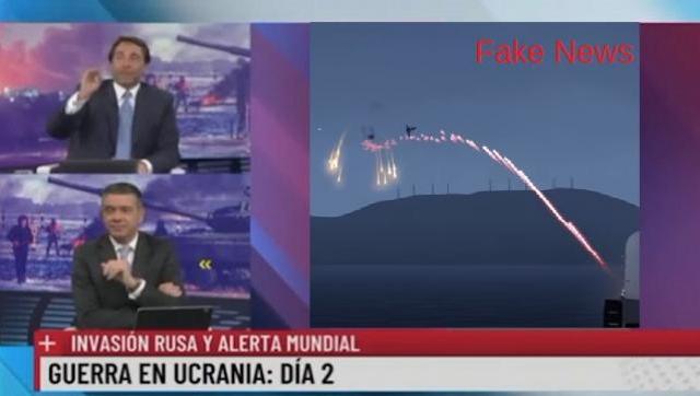 Nueva Fake: el canal de Macri (LN+) usó imágenes de un videojuego como si fueran reales de la guerra en Ucrania