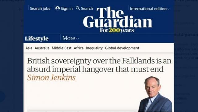 El diario inglés The Guardian: La soberanía británica sobre las Malvinas es una absurda resaca imperial