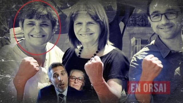 Gaby Neme, Patricia Bullrich, Adrián Bogado, Luciani y la vecina de Cristina. Foto Modificada