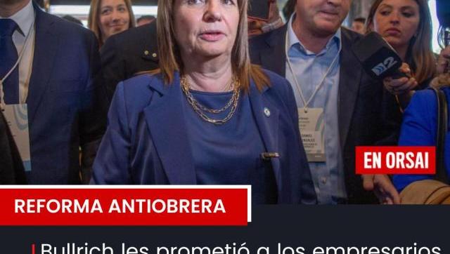 Bullrich les prometió a los empresarios una reforma laboral