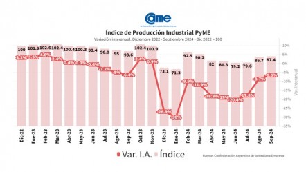 Milei lo hizo: La industria pyme cayó 6,6% interanual en septiembre