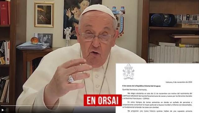 El Papa Francisco le envió una carta a Juezas y Jueces